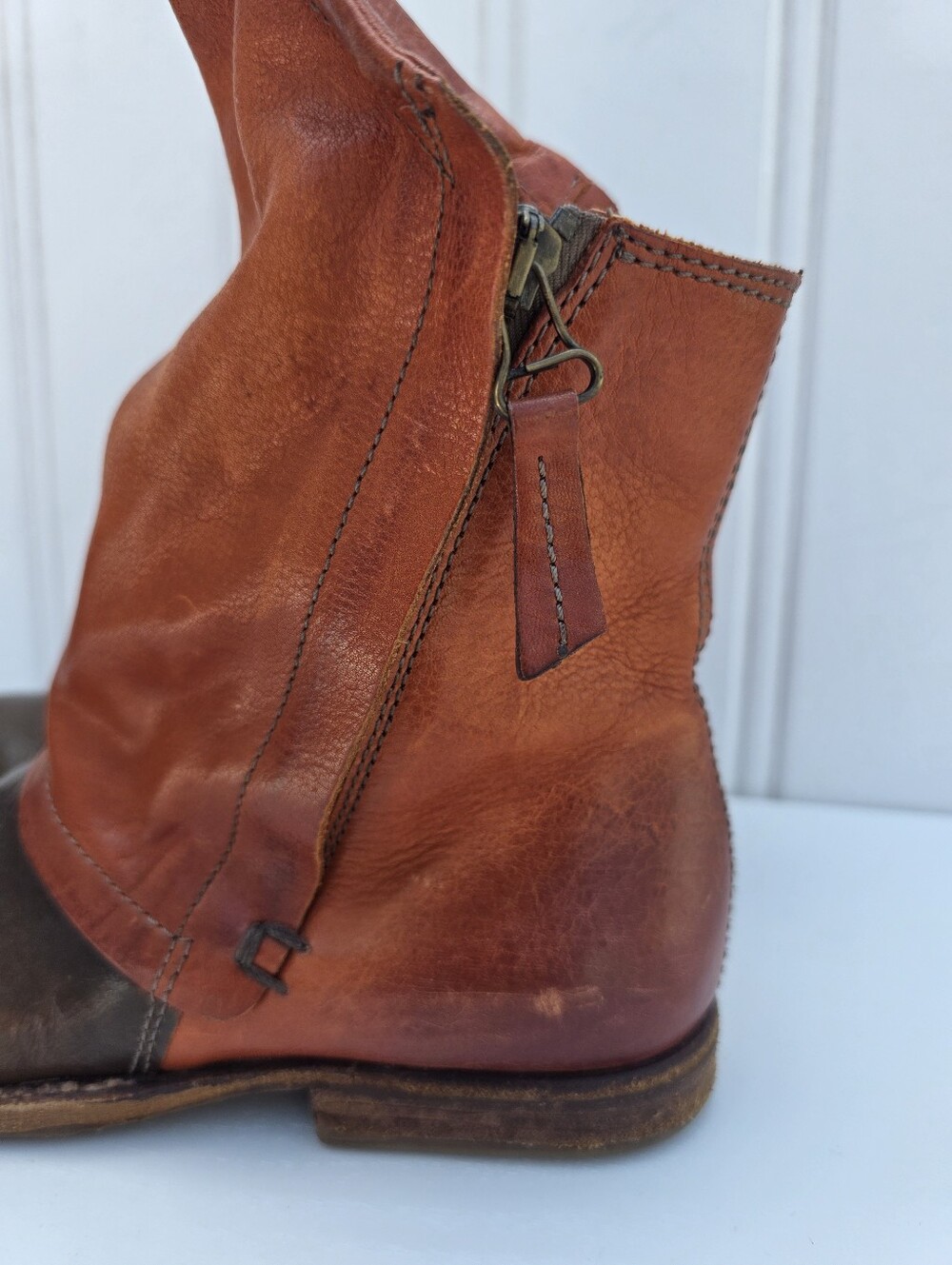 A.S.98 Leather Boho Biker Slouchy Ankle Boots Size EU 37 - Picture 5 of 16